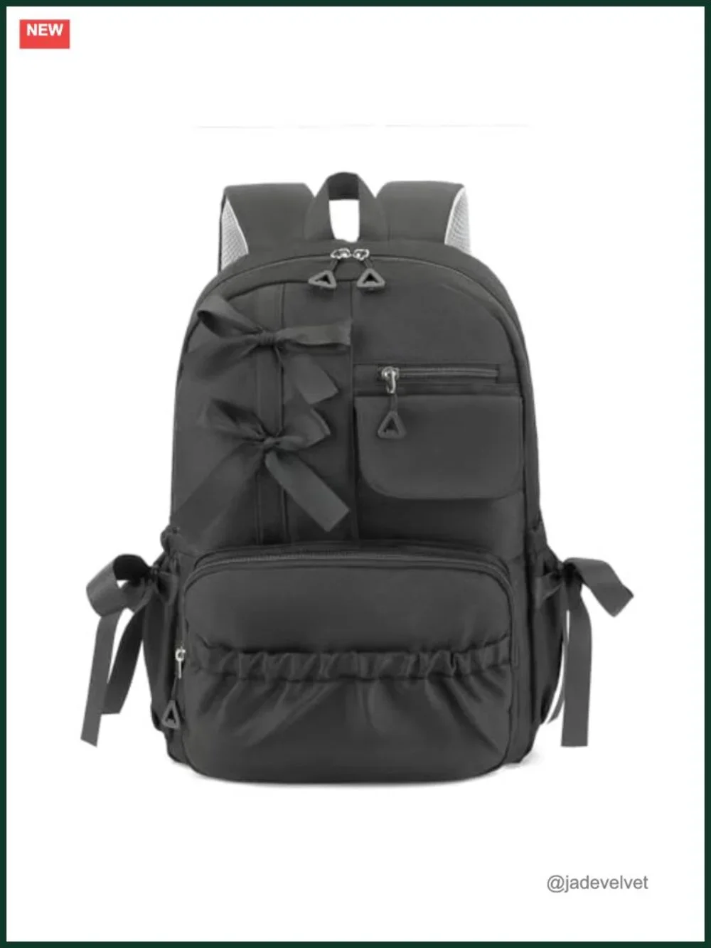 Kawaii Coquette Backpack with Bows for Teen Girls School Bookbag Aesthetic